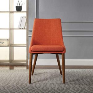 OSP Home Furnishings Palmer Mid-Century Modern Dining Accent Chair 2-Pack, Tangerine