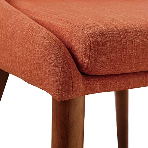 OSP Home Furnishings Palmer Mid-Century Modern Dining Accent Chair 2-Pack, Tangerine