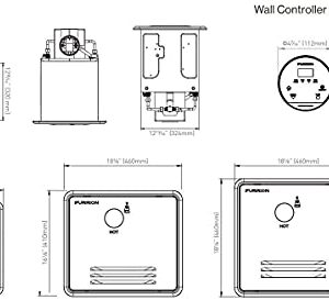 Furrion® RV Tankless Gas 60,000 BTU Water Heater - 16.14" x 16.14" White Door - 2.4 GPM – Vortex Technology steadies temperatures – Propane Gas-Powered Technology, Electric Ignition – 2021128847