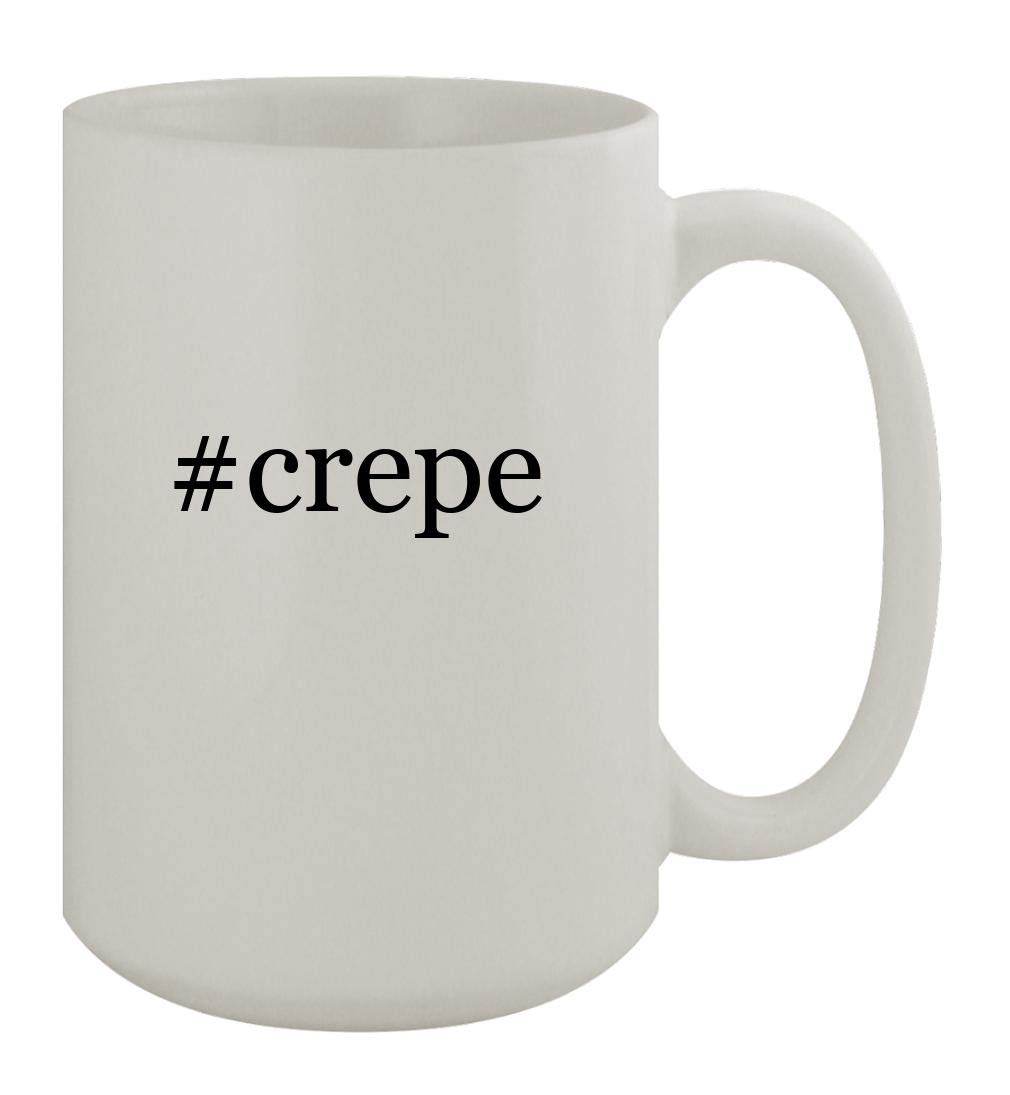 Knick Knack Gifts #crepe - 15oz Ceramic White Coffee Mug, White