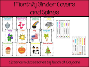 printable monthly binder covers and spine labels