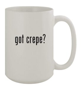 knick knack gifts got crepe? - 15oz ceramic white coffee mug, white