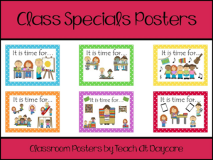 printable daily class specials posters