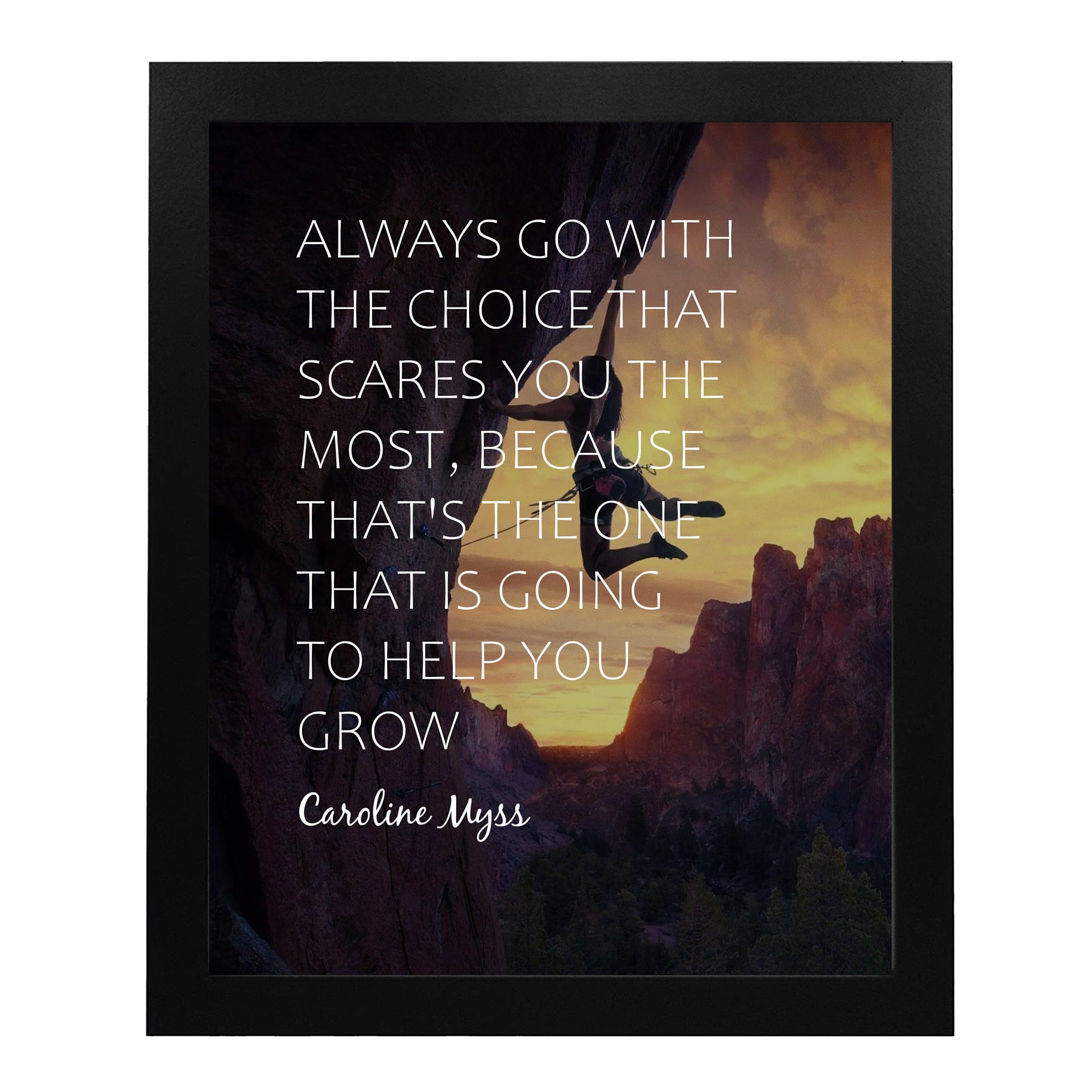 Choice That Scares You Most - Motivational Wall Art, This Rock Climbing W/Mountain Aesthetic Wall Print Is Ideal For Home Decor, Office Decor, Studio Decor, or School Decor, Unframed - 8 x 10