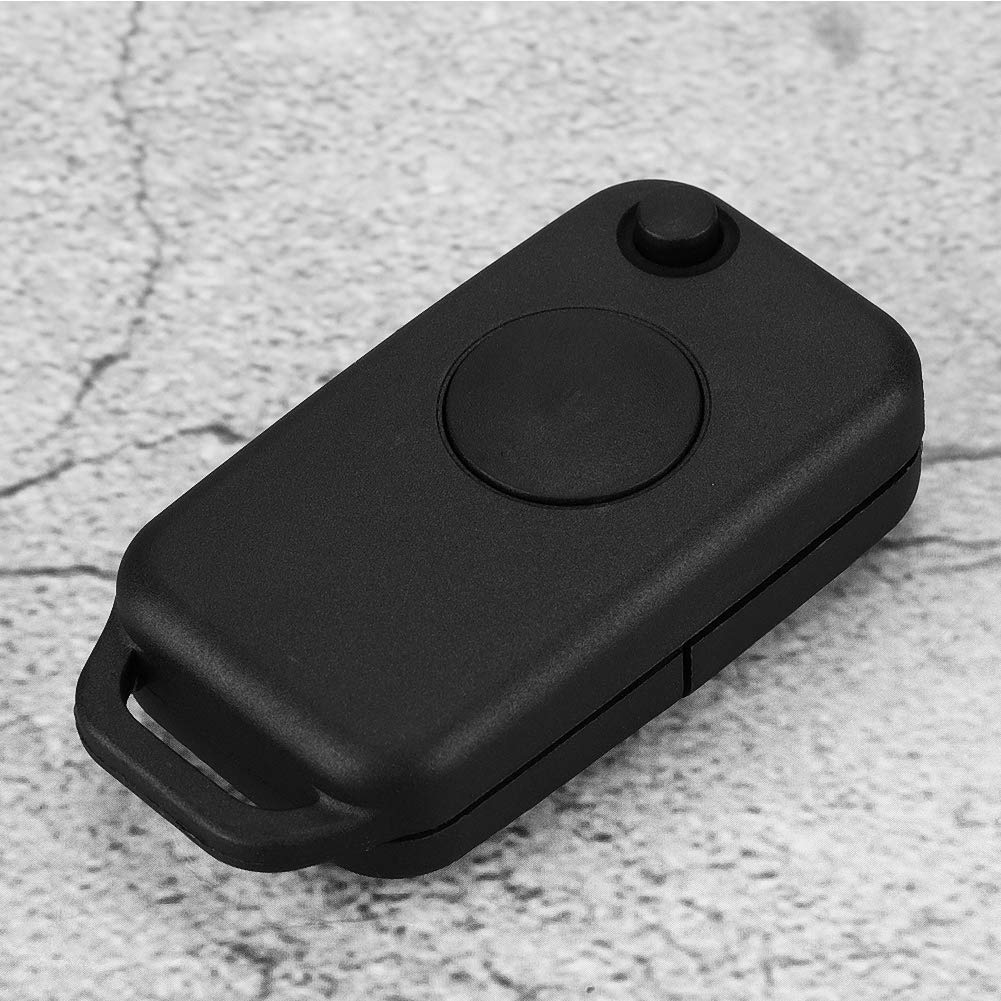 Senyar Key Fob Case, Flip 1 Button Remote Key Fob Case Shell Cover Protection Car Replacement Parts Fit for Benz Class 1984-2004