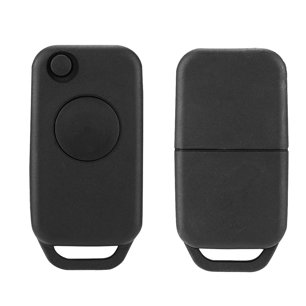 Senyar Key Fob Case, Flip 1 Button Remote Key Fob Case Shell Cover Protection Car Replacement Parts Fit for Benz Class 1984-2004