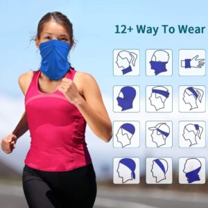 ACRIMAX 3 Pack Neck Gaiter Face Scarf Mask, Summer Face Cover Scarf Bandana Dust Sun UV Protection Breathable Lightweight Cool for Fishing Hiking Running Cycling