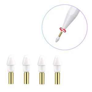 white replacement tips for jamjake k10 stylus pen (4 pack)