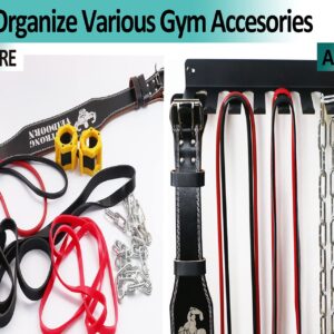 Alvade Storage Rack Storage Rack for Fitness Bands,Straps,Jump Ropes, Foam Rollers