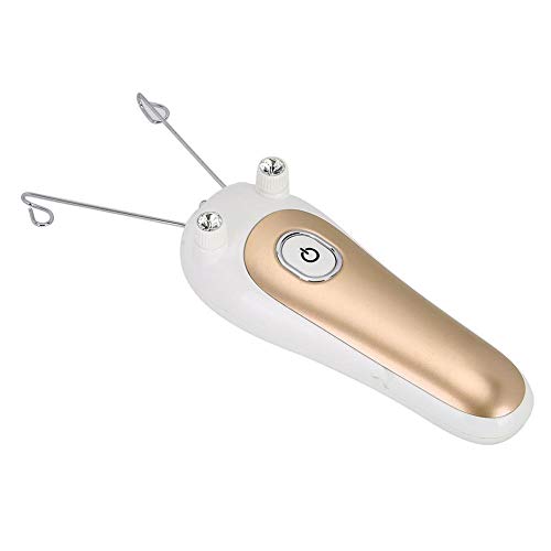 Enrilior Electric Face Threader Threading Face,Threading Epilator Physical Hair Remover for Face Arm Leg Use(Gold)