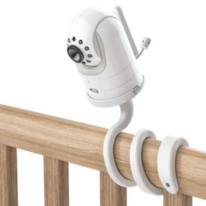 koroao adjustable crib mount for infant optics dxr-8/pro/motorola baby monitor, versatile for infant optics baby monitor versatile twist holder without tools or wall damage(white)
