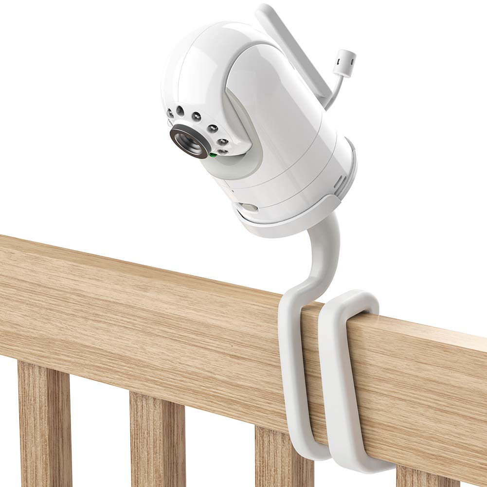 Koroao Adjustable Crib Mount for Infant Optics DXR-8/PRO/Motorola Baby Monitor, Versatile for Infant Optics Baby Monitor Versatile Twist Holder Without Tools or Wall Damage(White)
