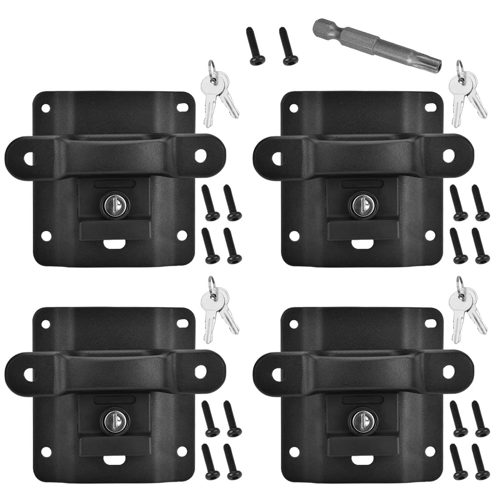 SPEEDWOW Bed Tie Down Anchors Brackets Box Link with Plates Compatible with 2015-2021 F150 F250 F350 & Raptor 2022 2021-2015 Truck Bed Tie Downs Car f150 Accessories FL3Z99000A64B FL3Z-9928408-AB