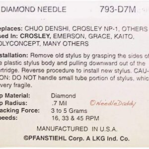 NP6 Diamond Stylus Replacement Needle for Crosley CR8005A Cruiser Turntables