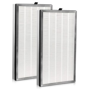 linniw h13 true hepa replacement filter, compatible with ma air purifier 112 series, 3-stage pre-filter, h13 true hepa and activated carbon filter set, 2 pack