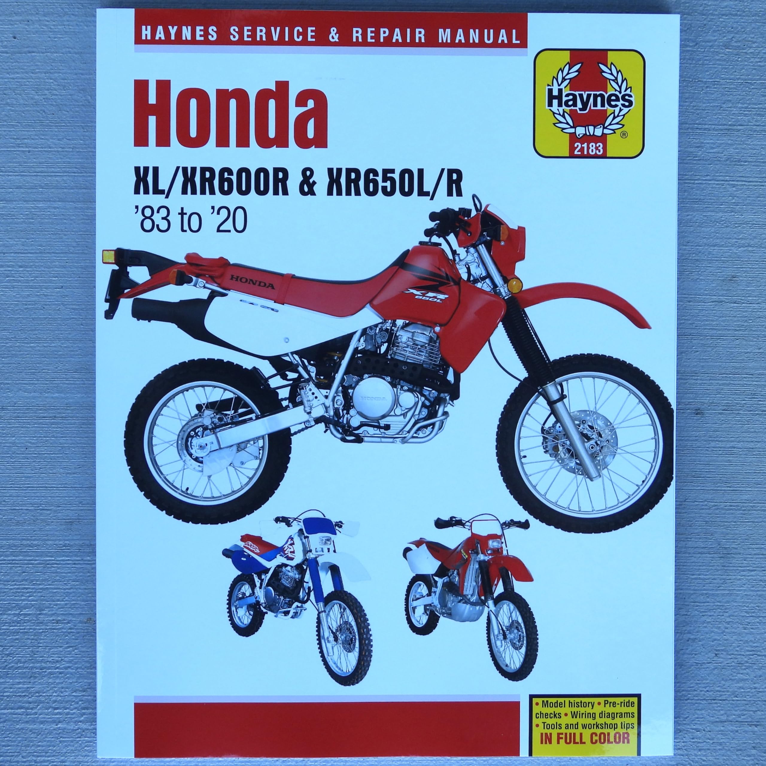 i5motorcycle Haynes Service & Repair Manual 2183 Compatible with Honda Honda XL600 XR600 XL650 XR650 XR650L XR XL 600 650 650L 1983-2020