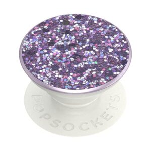 popsockets phone grip with expanding kickstand, glitter popgrip - lavender