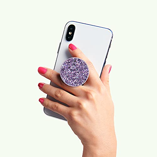 PopSockets Phone Grip with Expanding Kickstand, Glitter PopGrip - Lavender