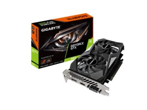 gigabyte geforce gtx 1650 d6 windforce oc 4g (rev. 2.0) graphics card, 172mm compact size, 4gb 128-bit gddr6, gv-n1656wf2oc-4gd rev2.0 video card