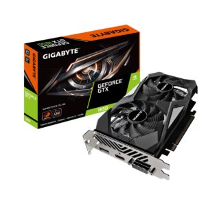 Gigabyte GeForce GTX 1650 D6 WINDFORCE OC 4G (rev. 2.0) Graphics Card, 172mm Compact Size, 4GB 128-Bit GDDR6, GV-N1656WF2OC-4GD REV2.0 Video Card