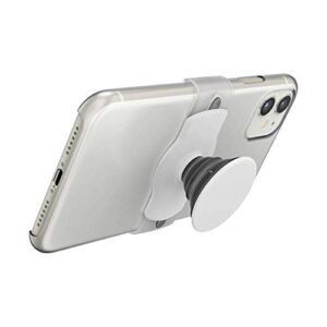 PopSockets Phone Grip Slide for Phones and Cases, Sliding Phone Grip with Expanding Kickstand - White