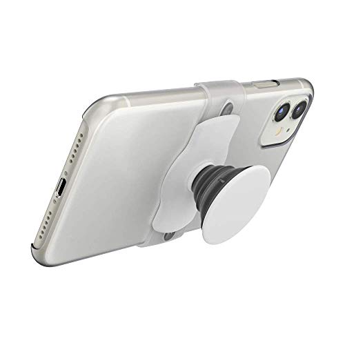 PopSockets Phone Grip Slide for Phones and Cases, Sliding Phone Grip with Expanding Kickstand - White