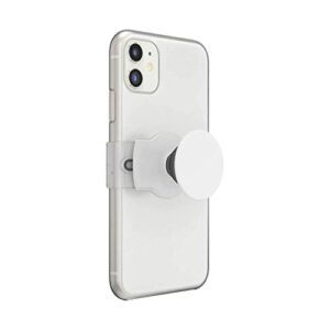 PopSockets Phone Grip Slide for Phones and Cases, Sliding Phone Grip with Expanding Kickstand - White