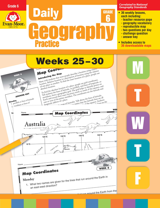 Daily Geography Practice, Grade 6, Weeks 25–30