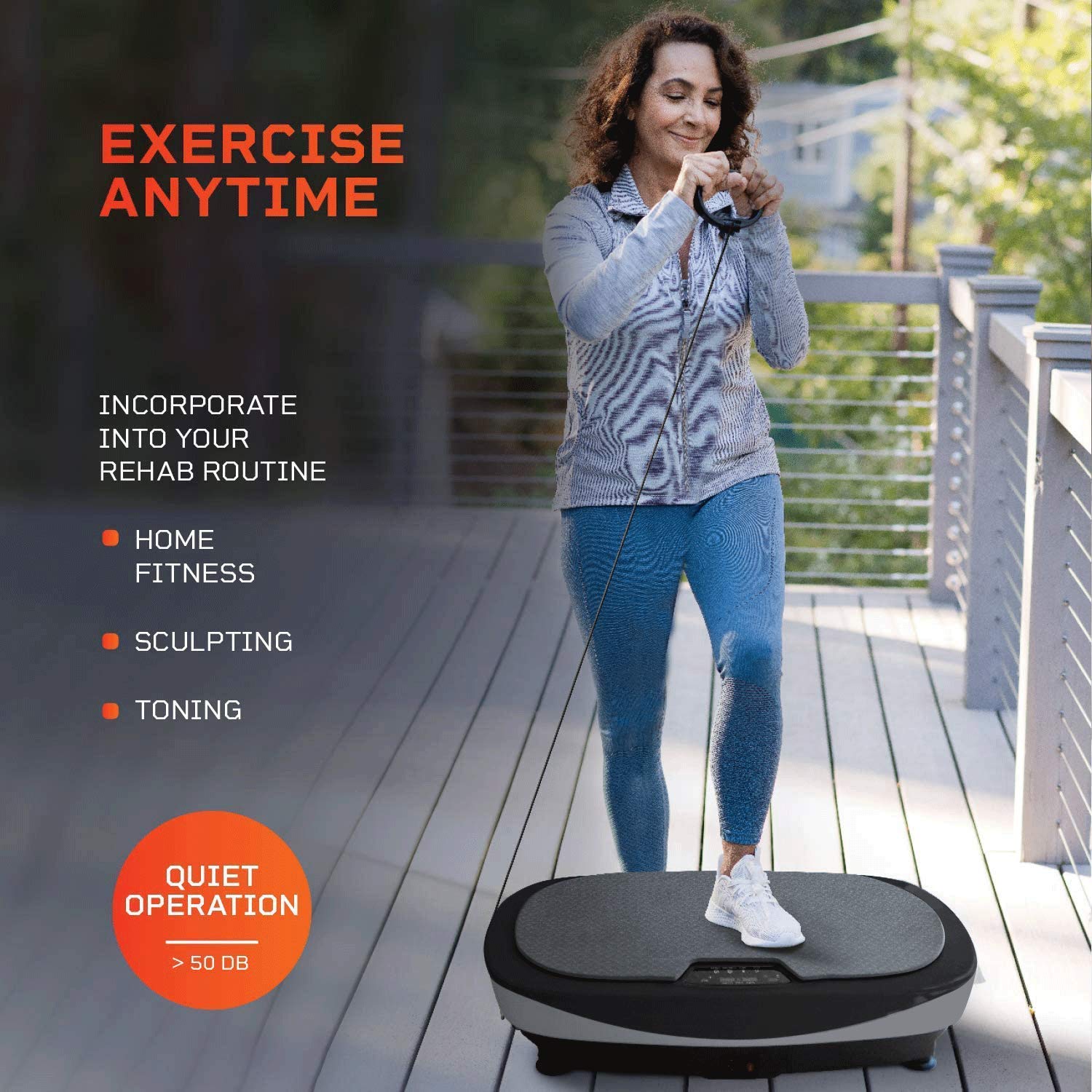 LifePro Rumblex Max 4D Black Vibration Plate Exercise Machine with Loop Resistance Bands - Full Body Workout Equipment for Home Fitness, Shaping, Training, Recovery, Weight Loss