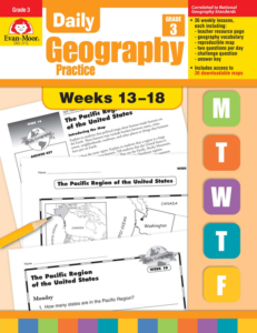 daily geography practice, grade 3, weeks 13–18