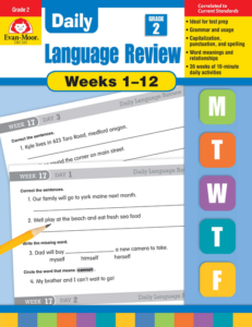 daily language review bundle, grade 2, weeks 1–12