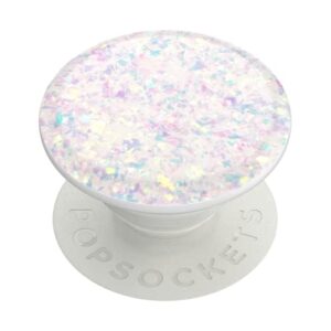 PopSockets Phone Grip with Expanding Kickstand, Glitter PopGrip - Confetti White