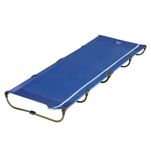 timber ridge 20-second quick set-up folding camping cot, lightweight outdoor camping cots for adults with carry bag for outdoor travel, tent camping, support up to 225lbs, blue