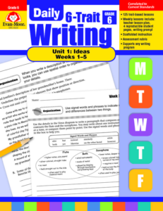 daily 6 trait writing bundle, grade 6, unit 1 ideas, weeks 1-5