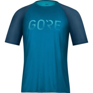 gore wear mens devotion shirt mens, sphere blue/scuba blue, large