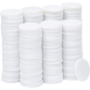 okuna outpost white plastic counting chips for math, bingo, poker (1 in, 250 pieces)