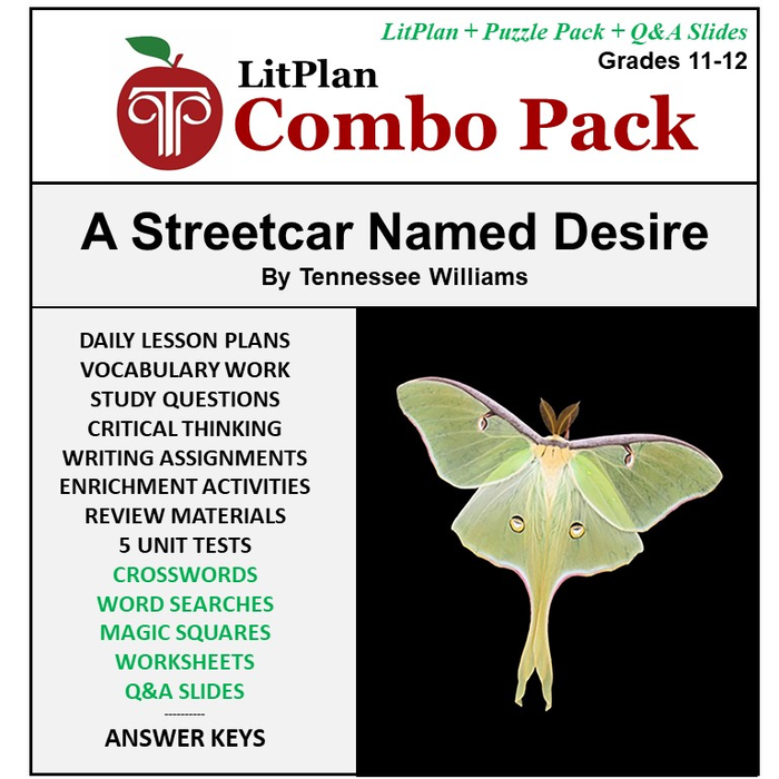 Online Homeschool Learning Interactive PDF Study Guide for A Streetcar Named Desire