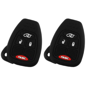 2x key fob keyless entry remote cover protector for jeep dodge chrysler (oht692427aa, m3n5wy72xx) 4 button