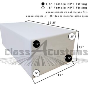 Class A Customs | 25 Gallon RV Concession Fresh and Gray Water Tank & Plumbing Kit | T-2500-BPK