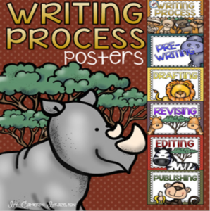 writing process poster clip chart jungle safari theme