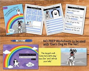 writing and comprehension practice: dan’s dog at the vet (4-8 years)