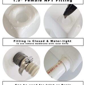 Class A Customs | Under Mount 30 Gallon RV Concession Fresh and Gray Water Holding Tank & Plumbing Kit | UM-3000-BPK