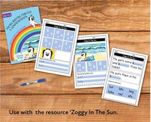 writing and comprehension practice: zoggy in the sun (4-8 years)