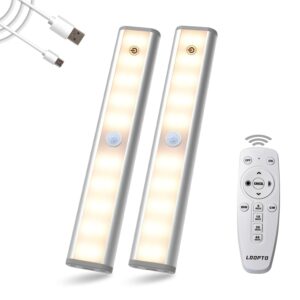 ldopto under cabinet lights wireless with remote rechargeable led under cabinet kitchen lighting battery operated lights without wiring with remote/touch control for closet wardrobe kitchen 3 pack