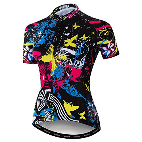 Women's Cycling Jersey, Short Sleeved Bike Shirt Mountain Jersey Comfortable Quick Dry Wear Top