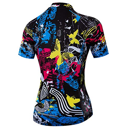 Women's Cycling Jersey, Short Sleeved Bike Shirt Mountain Jersey Comfortable Quick Dry Wear Top