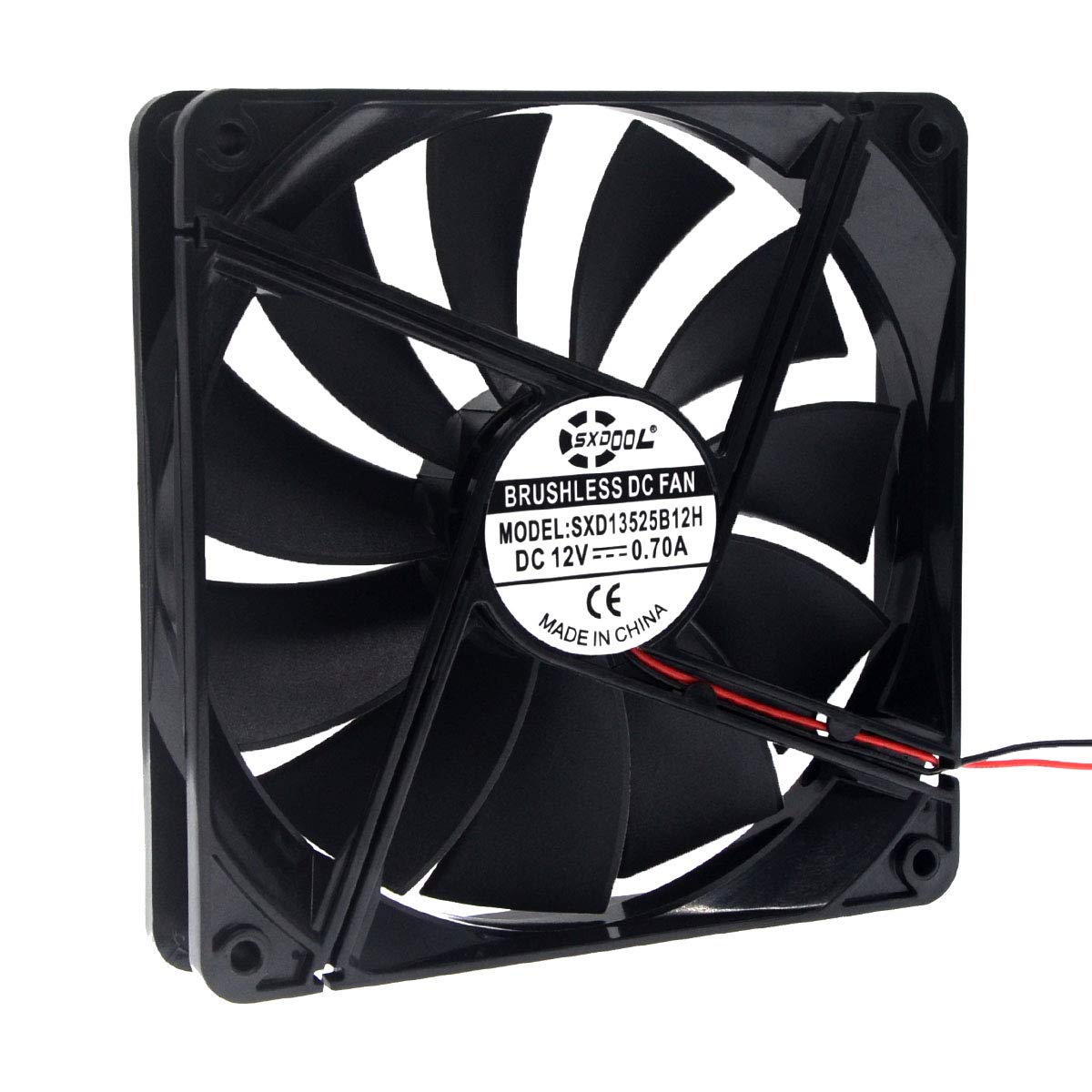 SXDOOL 135X135X25mm 12V 0.70A DC Brushless Cooling Fan for PSU Power Supply,PC Case Chassis,High Speed CFM Powerful Cooler