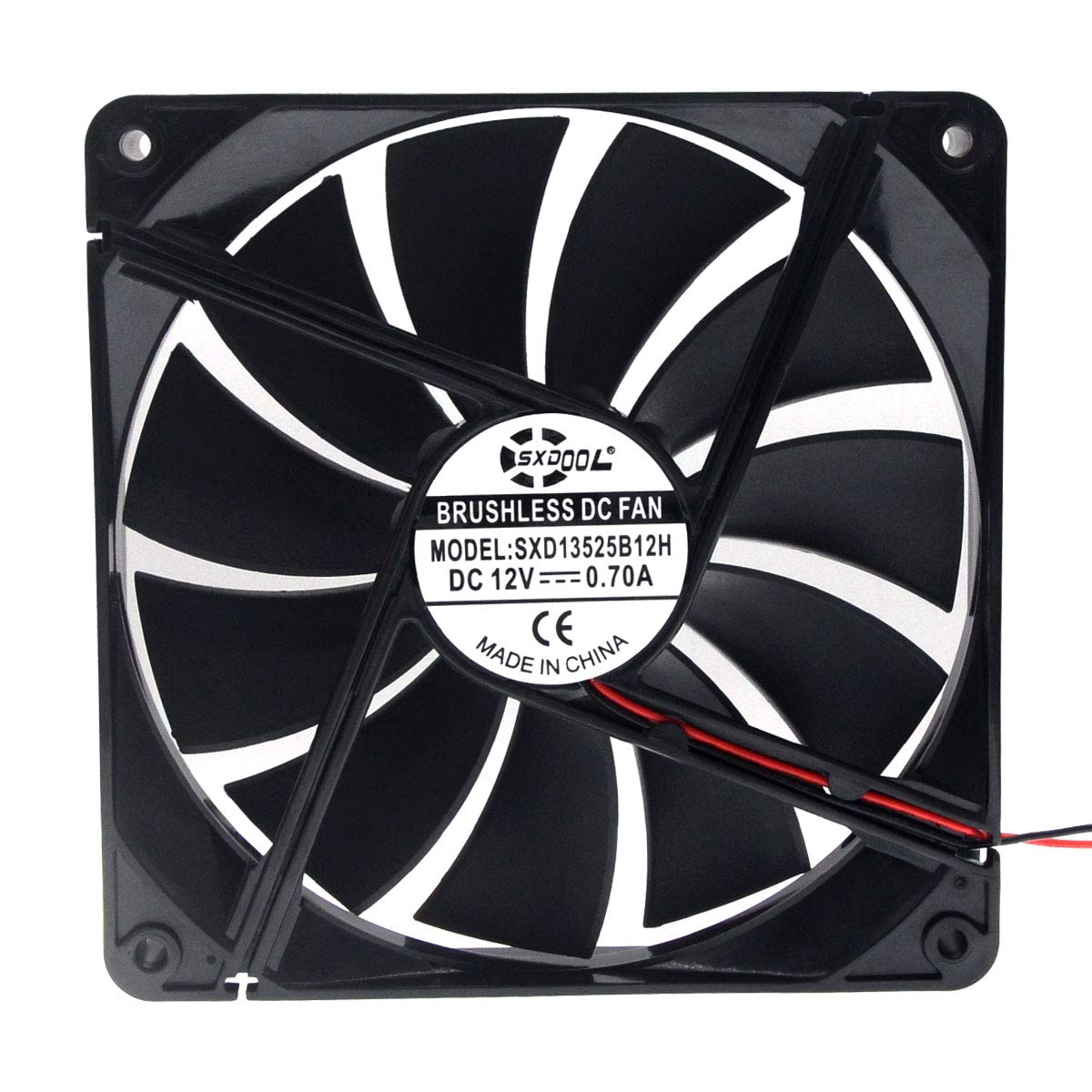 SXDOOL 135X135X25mm 12V 0.70A DC Brushless Cooling Fan for PSU Power Supply,PC Case Chassis,High Speed CFM Powerful Cooler