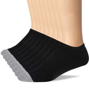 wander men's athletic low cut socks 8 pairs thick cushion durable socks for men ventilating cotton socks 9-12 (8 pair black)
