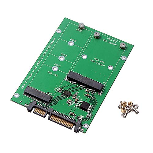 2.5 inch M.2 NGFF MSATA 2-in-1 Multiple Sized SSD to SATA III Converter Card